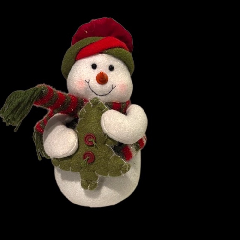 Festive Snowman Holiday Decor with Red and Green Accents